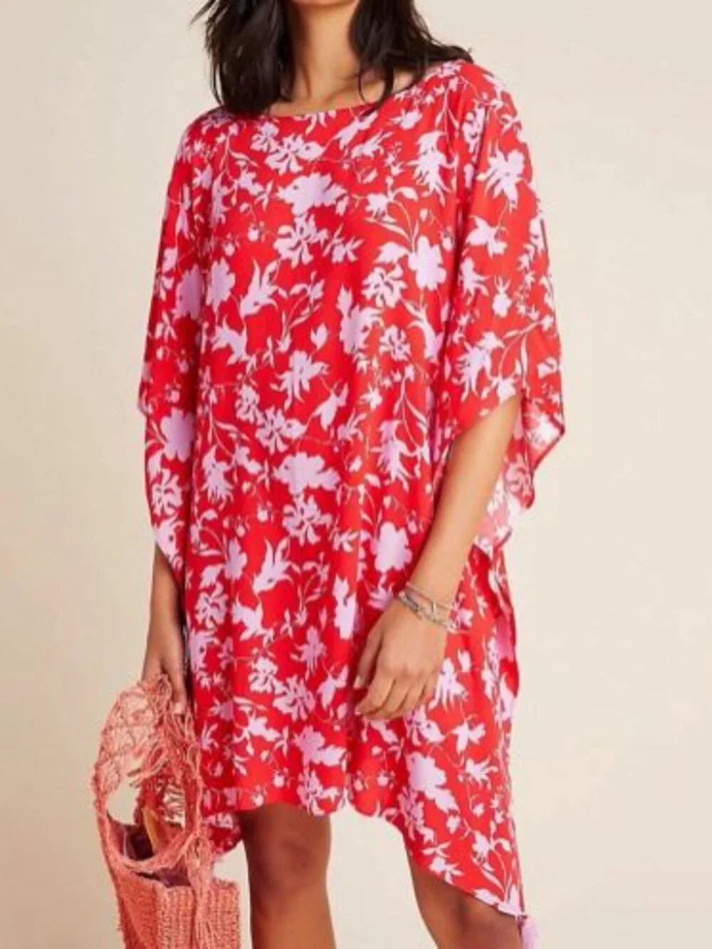 Anthropologie Nicola Tassled Beach Cover-up Kaftan, Size M